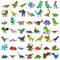 Wrapables Waterproof Vinyl Stickers for Water Bottles, Laptop, Phones, Skateboards, Decals for Teens, 100pcs, Dino Fun